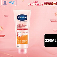 Vaseline 50x Serum Chống Nắng Cơ Thể SPF50 + Dưỡng Da Sáng Khoẻ (320ml)