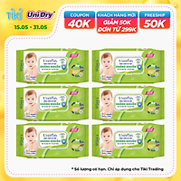 Combo 6 Khăn Ướt Unifresh Aloevera 80M (80 Miếng)