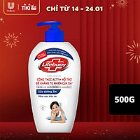 Nước rửa tay 500g Lifebuoy Sữa dưỡng ẩm Bảo vệ khỏi 99.9% vi khuẩn gây bệnh và dưỡng ẩm tay Chăm sóc da Ngăn ngừa vi khuẩn lây lan trên da với ion Bạc+ hỗ trợ cùng đề kháng da tự nhiên
