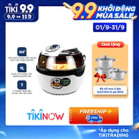 Nồi Chiên Không Dầu Điện Tử Xoay 360 Độ Nagakawa NAG3303 (9.0 Lít) - Hàng chính hãng