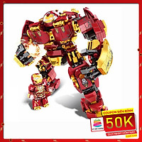 Lắp Ráp Xếp Hình Mô Hình Marvel Robot Hulkbuster Iron Man Super Heroes 650 Khối LY76015