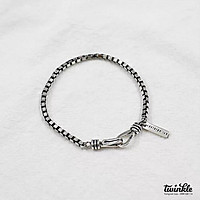 Lắc tay bạc 925 CAO CẤP 100% Thái Lan dạng xích hộp chốt móc đơn giản cá tính dành cho nữ - Twinkle Silver