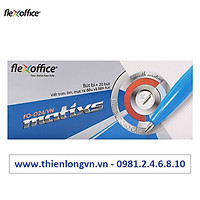 Hộp 20 cây bút bi 0.7mm Flexoffice - FO024 mực xanh