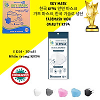 Khẩu Trang KF94 4D SKY MASK Hàn Quốc - Chống Bụi Mịn Và Kháng Khuẩn (1 gói 10 cái) - Chọn màu