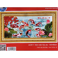 Tranh thêu chữ thập 3d Niên Niên Hữu Dư 222811-136x66cm