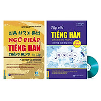 Combo Ngữ Pháp Tiếng Hàn Thông Dụng Sơ Cấp Và Tập Viết Tiếng Hàn Tặng DVD Kho Tài Liệu Vô Giá Giúp Học Tiếng Hàn Từ Con Số 0