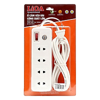Ổ Cắm Điện Công Suất Lớn Chịu Tải LiOA - 4 lỗ, 6 lỗ dây dài 2.5m 2 lõi