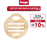 Đế Lót Nồi Gỗ Hình Tròn BAYA CLIFTON Chất Liệu Gỗ Cao Su Độ Bền Cao, Được Gia Công Tỉ Mỉ Với Thớ Gỗ Dày, Tránh Mối Mọt Hay Rạn Nứt Khi Sử Dụng 1072341