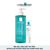 Bộ Gel rửa mặt và tắm giúp làm sạch bã nhờn,giảm mụn & thâm sẹo La Roche-Posay Effaclar Micro-Peeling Purifying Gel