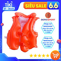 Áo phao tập bơi Yesure Intex Step 2 tiện dụng dành cho bé 3-6 tuổi(<30 kg), chất liệu nhựa PVC màu cam bắt mắt an toàn cho bé, không thấm nước, dễ dàng vệ sinh - Hàng Chính Hãng Tặng kèm bịt tai Silicon chống nước