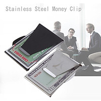 Stainless Steel Money Cash Clip Clamp Credit Card Holder Pocket Slim Wallet