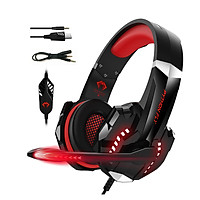 Tai nghe gaming chụp tai PYTHON FLY chống ồn âm thanh stereo cho PS4, PC, Xbox One, PS5, kèm mic đàm thoại, đèn LED, âm bass, vành chụp tai mút mềm cho Laptop Mac-Hàng chính hãng