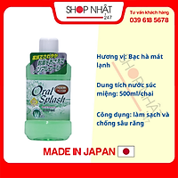Nước súc miệng OralSplash hương bạc hà 500ml Nội địa Nhật Bản