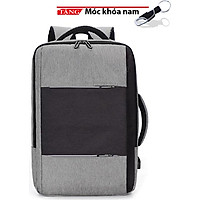 Balo thời trang đựng laptop Hàn quốc có sạt phản quan Đen Xám Phối chống nước kép vào vali CV3 Tặng móc khóa nam
