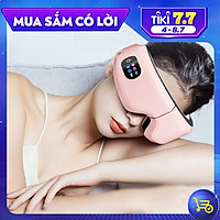 Máy Massage Mắt Cao Cấp - Eyes Care Massage Không Dây Kết Nối Bluetooth - Mát Xa Túi Khí Kết Hợp Nhiệt Ấm - Giảm Nhức Mỏi Mắt, Cải Thiện Giấc Ngủ Bản Màu Hồng