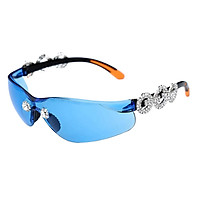 Frameless Crystal Sunglasses PC Sun Glasses Sport Party Supplies Blue Lens