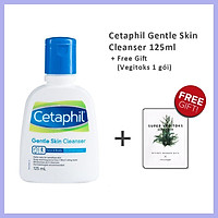 Sữa Rửa Mặt Dành Cho Da Nhạy Cảm Cetaphil Gentle Skin Cleanser 125ml + Tẩy Tế Bào Chết Mini Wonder Bath Super Vegitoks Cleanser 3ml