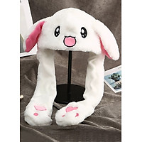 Mũ nón tai thỏ giật tai có đèn phát sáng siêu cute