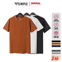 Áo Thun Nam cổ tròn TSIMPLE áo phông trơn basic tay ngắn vải cotton co giãn, dày dặn , form chuẩn nhiều màu