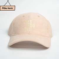 Mũ lưỡi trai ️ Nón kết thêu chữ Yes You Can phong cách Ulzzang form unisex nam nữ N06