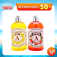 Combo Sữa Tắm L'amont En Provence Mimosa Shower Gel (Hương Dâu) + Strawberry Shower Gel (Hương hoa Mimosa) 500ml/chai