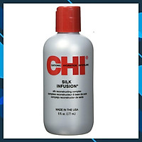 Tinh dầu CHI Silk Infusion Silk Rescontructing Complex dưỡng bóng mượt tóc USA 177ml