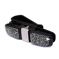 Bling Sunglasses Holder Clip Diamond Rhinestone Shining 180 Degree Rotation Glasses Holder For Car