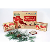 COMBO Mua Tinh dầu thông đỏ Hoàng Gia Royal Korean Red Pine 120 viên tặng Nước hồng sâm nguyên chất 100% Daedong Korea Ginseng 30 gói