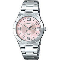 Đồng hồ Casio LTP-1410D-4AVDF Chính hãng Dây kim loại - Mặt hồng 3 kim nữ tính
