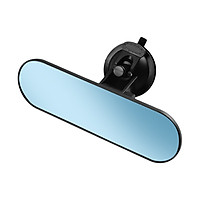 Rear View Mirror, Universal Car Truck Mirror 360°Adjustable Interior RearView Mirror with Suction Cup, 220*65mm
