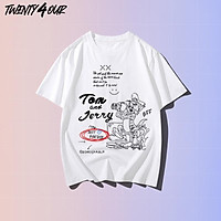 Áo Phông Tay Lỡ Nam Nữ Unisex Cộng Sự Hoàn Hảo Tom And Jerry 100% Cotton Thoáng Mát Phong Cách Dáng Suông