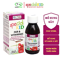 SPECIAL KID FER & VITAMINES - Siro Bổ sung sắt và các vitamin C, B2, B9, B12 - Giúp giảm thiếu máu do thiếu sắt - Nhập khẩu Pháp (125ml)