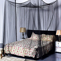 Black Mosquito Fly Bug Insect Protection Net Netting Screen Mesh Double King Bed