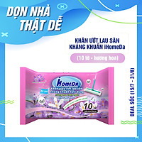 Khăn ướt lau sàn kháng khuẩn tiện dụng IHomeDa - Hương Lavender ( 10 miếng ) - iHomeda anti-bacteria floor and kitchen wet wipes ( 10 sheets per package)