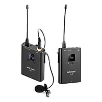 K&F CONCEPT M-9 UHF Wireless Microphone System with Transmitter Receiver Lapel Lavalier Mic 80M Effective Range for DSLR
