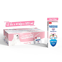 Thùng 48 Hộp Sữa Nestlé Gấu Hương Dâu Trắng 12(4x180ml)