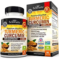 Turmeric Curcumin with BioPerine 1500mg. Highest Potency Available. Premium Joint & Healthy Inflammatory Support with 95% Standardized Curcuminoids. Non-GMO, Gluten Free Capsules with Black Pepper