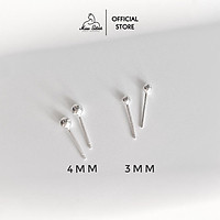 Khuyên tai bạc đầu tròn bi, bông tai nữ minidot Miuu Silver DT2212