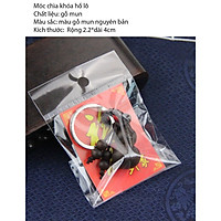 Móc Chìa khóa ô tô xe máy hồ lô HOA SEN CHỮ PHẬT gỗ mun - MK02HLM