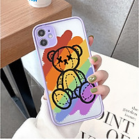 Ốp Lưng iPhone Viền Nổi Gấu Cầu Vồng Dành Cho iPhone 6 / 6 Plus / 7 / 7 Plus / 8 / 8 Plus / X / Xs / Xs Max / 11 / 11 Pro / 11 Pro Max / 12 / 12 Pro / 12 Pro Max