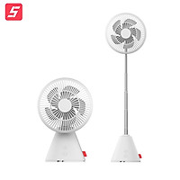 Năm quạt 2 trong 1 quạt / quạt làm mát không khí có thể thu vào với 5 lưỡi / cung cấp không khí góc rộng / gió 3 tốc độ / 32dB thấp