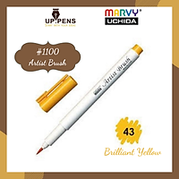 Bút lông đầu cọ viết calligraphy Marvy Artist Brush 1100 - Brilliant Yellow (43)