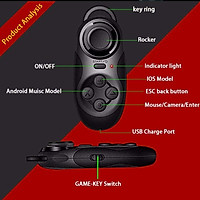 Bluetooth Remote Controller Wireless Adapter VR Joystick Gamepad for Android IOS PC TV Box 3D Virtual Reality Glasses