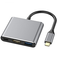 Bộ Chuyển Đổi Đa Kênh AV Với Cổng USB 3.0 Và Cổng Sạc USB C Cho Macbook/ChromeBook Pixel/Dell XPS 13 (4K)