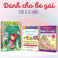 Combo Bộ 3 Cuốn: (Dành Cho Bé Gái Từ 3 -6 Tuổi) Truyện Kể Trước Khi Ngủ - Hạnh Phúc + Cô Bé Quàng Khăn Đỏ + Bộ Sách Tự Xóa Thông Minh - Bé Học Toán Mỗi Ngày