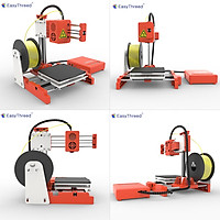 EasyThreed Mini Desktop Children 3D Printer 100*100*100mm Print Size High Precision Mute Printing with TF Card PLA