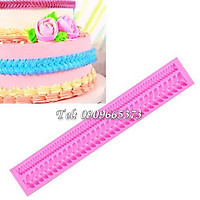 Khuôn silicon làm viền bánh, rau câu, fondant viền lá kép - Mã số 1155