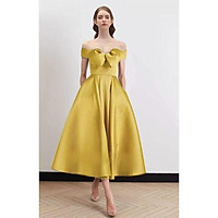 Đầm xoẻ dự tiệc nơ ngực sang trọng TRIPBLE T DRESS - size M/L (kèm ảnh/video thật) MS258V