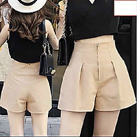 Quần short CẠP CAO khoá giữa sành điệu FORM ĐẸP ôm dáng mix đồ siêu phong cách
