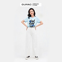Áo thun nữ GUMAC ATB837 in chữ How soonnăng động nhiều màu